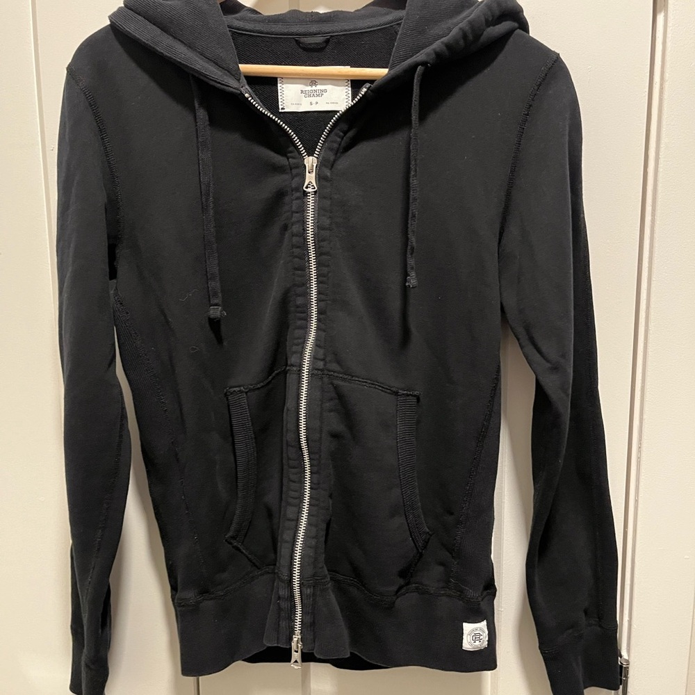 Reigning Champ Men’s Midweight Terry Full Zip Hoodie - Small - Black